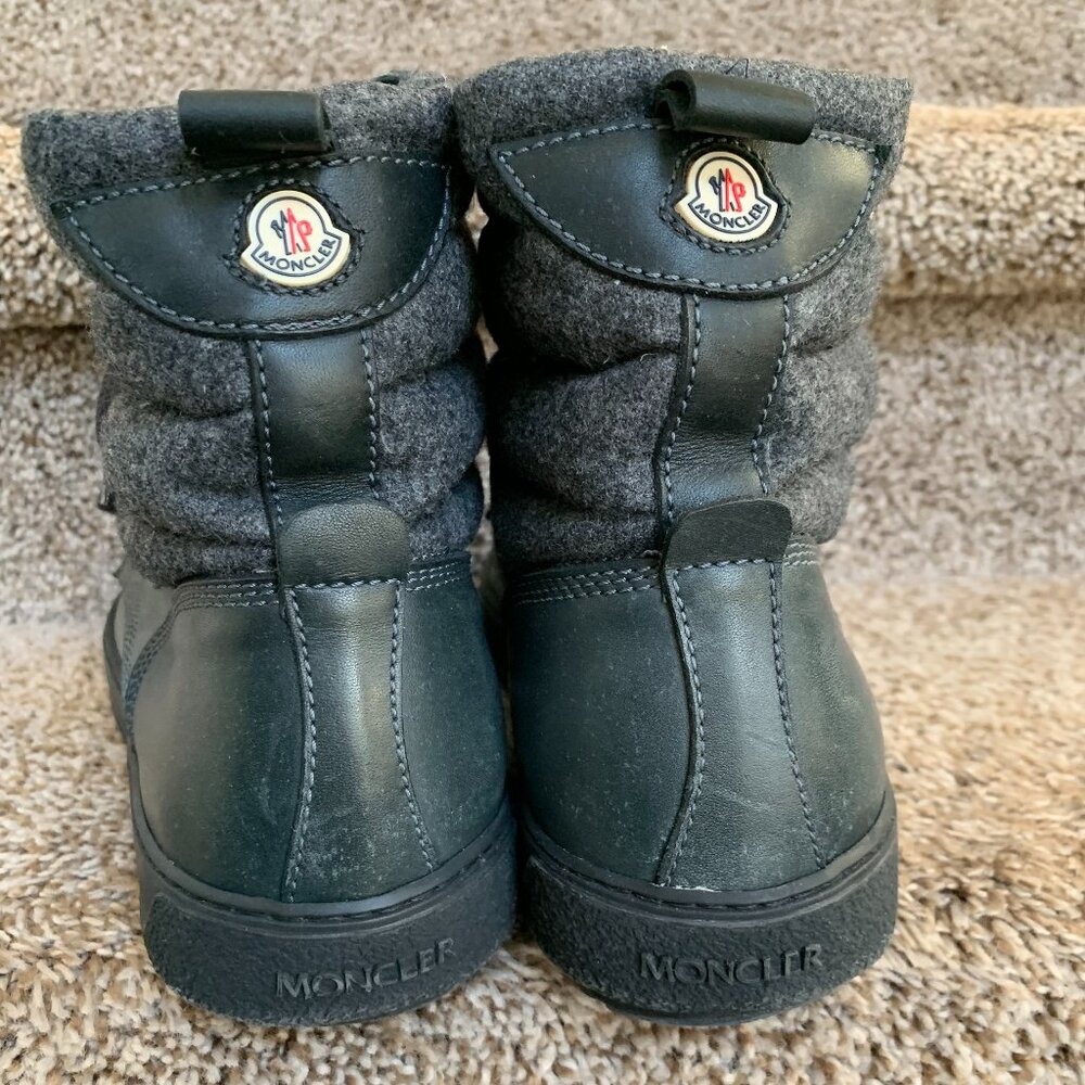 Moncler Men's Dark Green Leather Boots - Picture 5 of 14